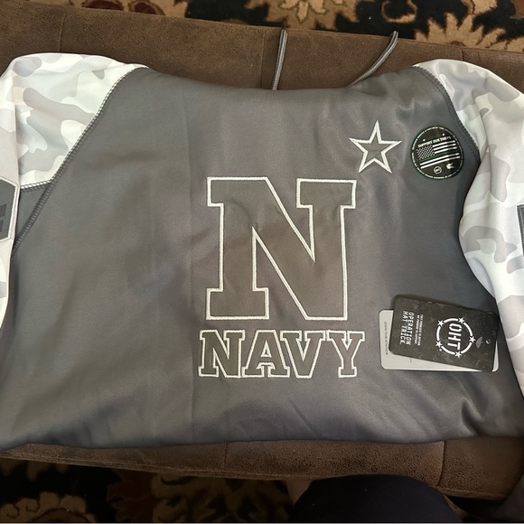 Men’s Colosseum Camo Navy Midshipmen OHT Military Hoodie - Picture 1 of 7